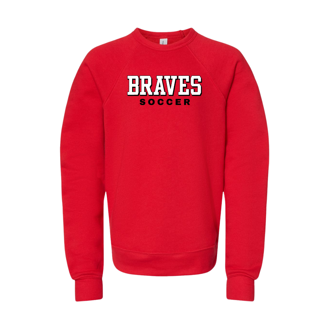 Youth Bella Canvas Soccer Crewneck Sweatshirt