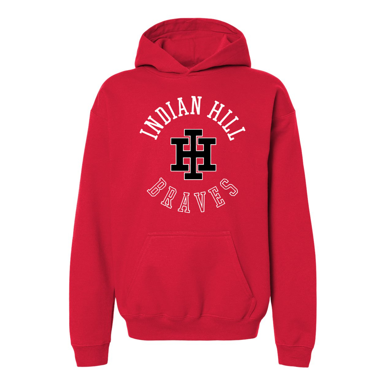 Gildan Youth Softstyle Circle Hoodie - Red