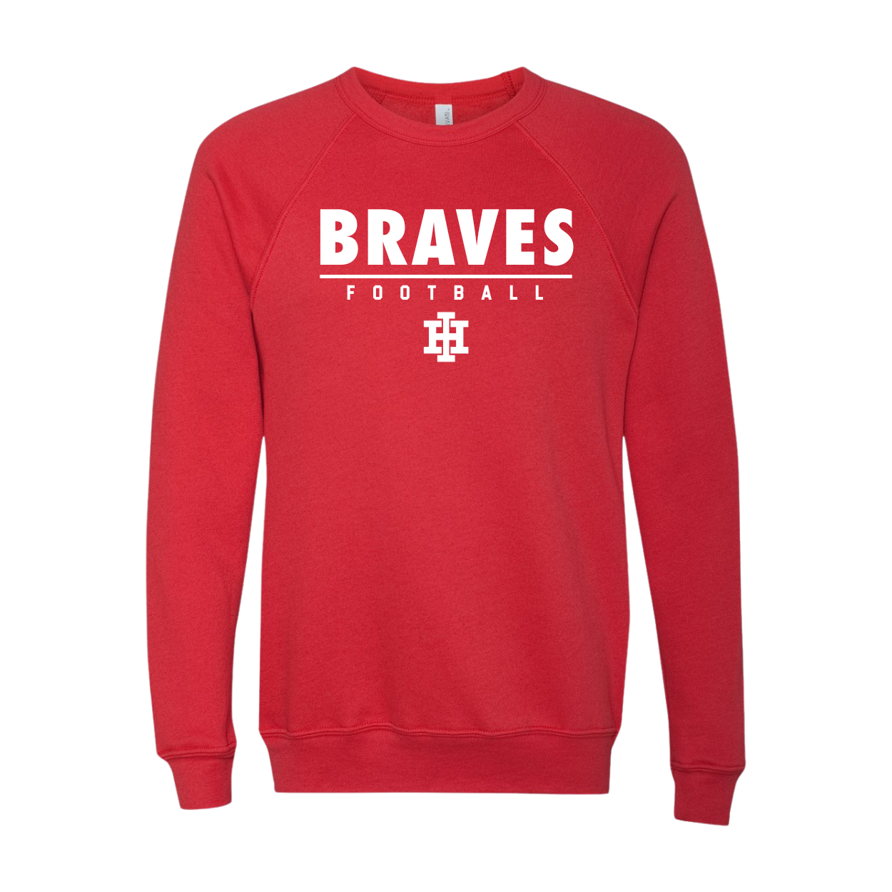 Toddler Bella Canvas Crewneck Sweatshirt Football 2025 - Red