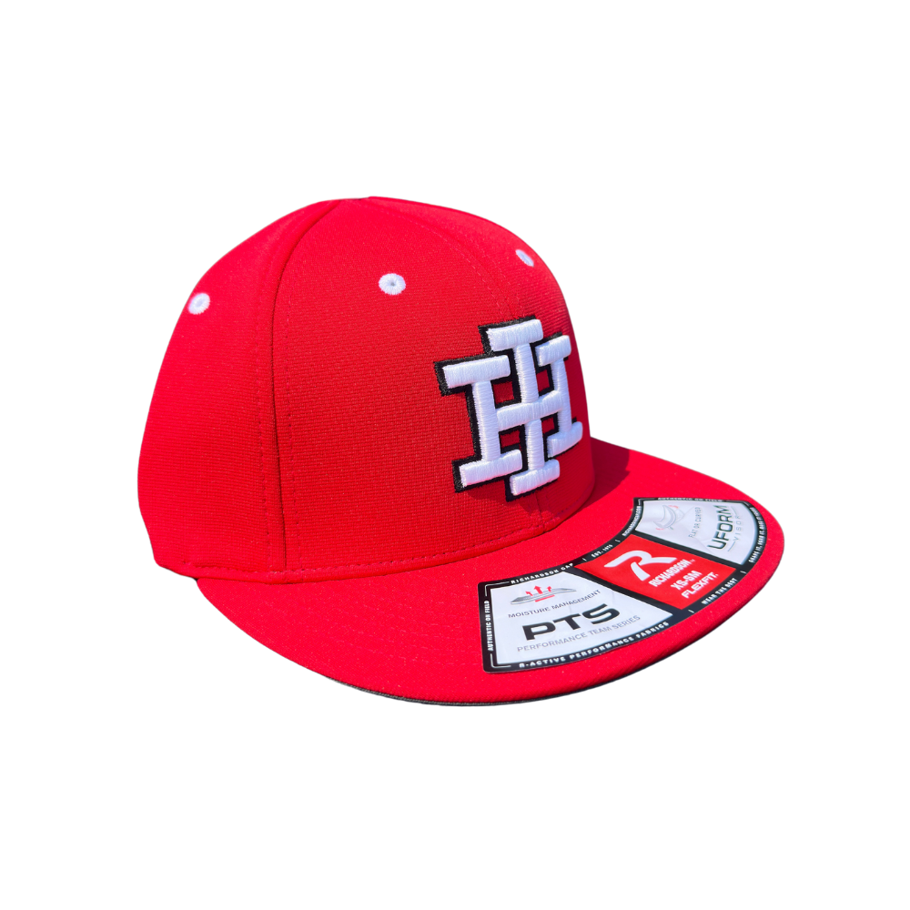 Richardson Flat Bill Hat - Fitted Size XS/S - Red