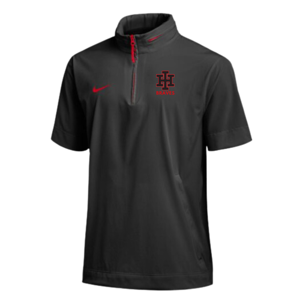 Nike Adult SS Coaches Jacket - (Red Swoosh) Black/Red (No Discounts)