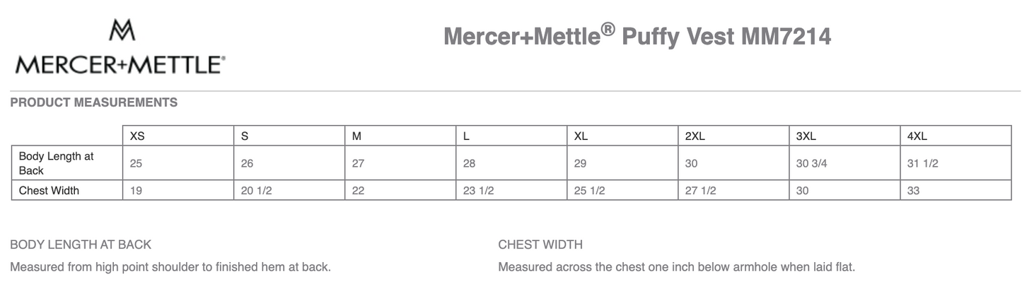 Mercer + Mettle Adult Puffy Vest - Black