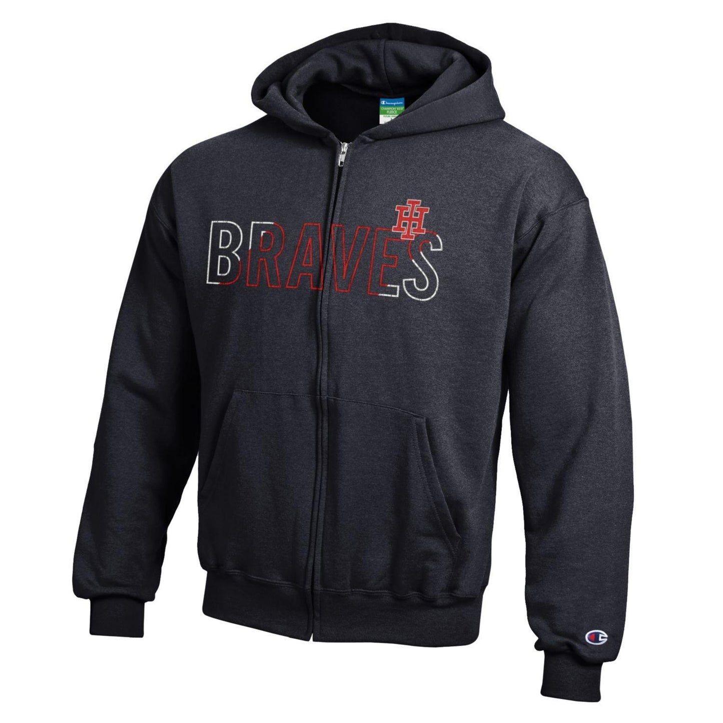 Champion Youth Black Full-Zip Sweatshirt