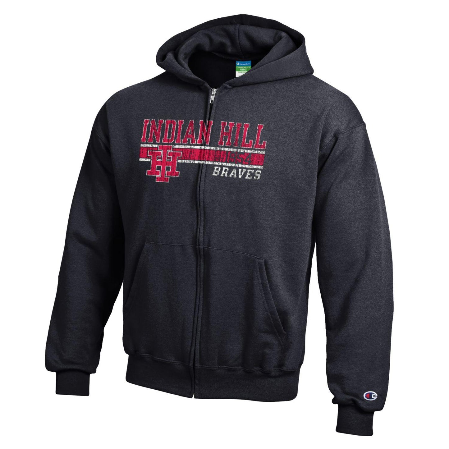 Champion Youth Full Zip Hoodie - Black