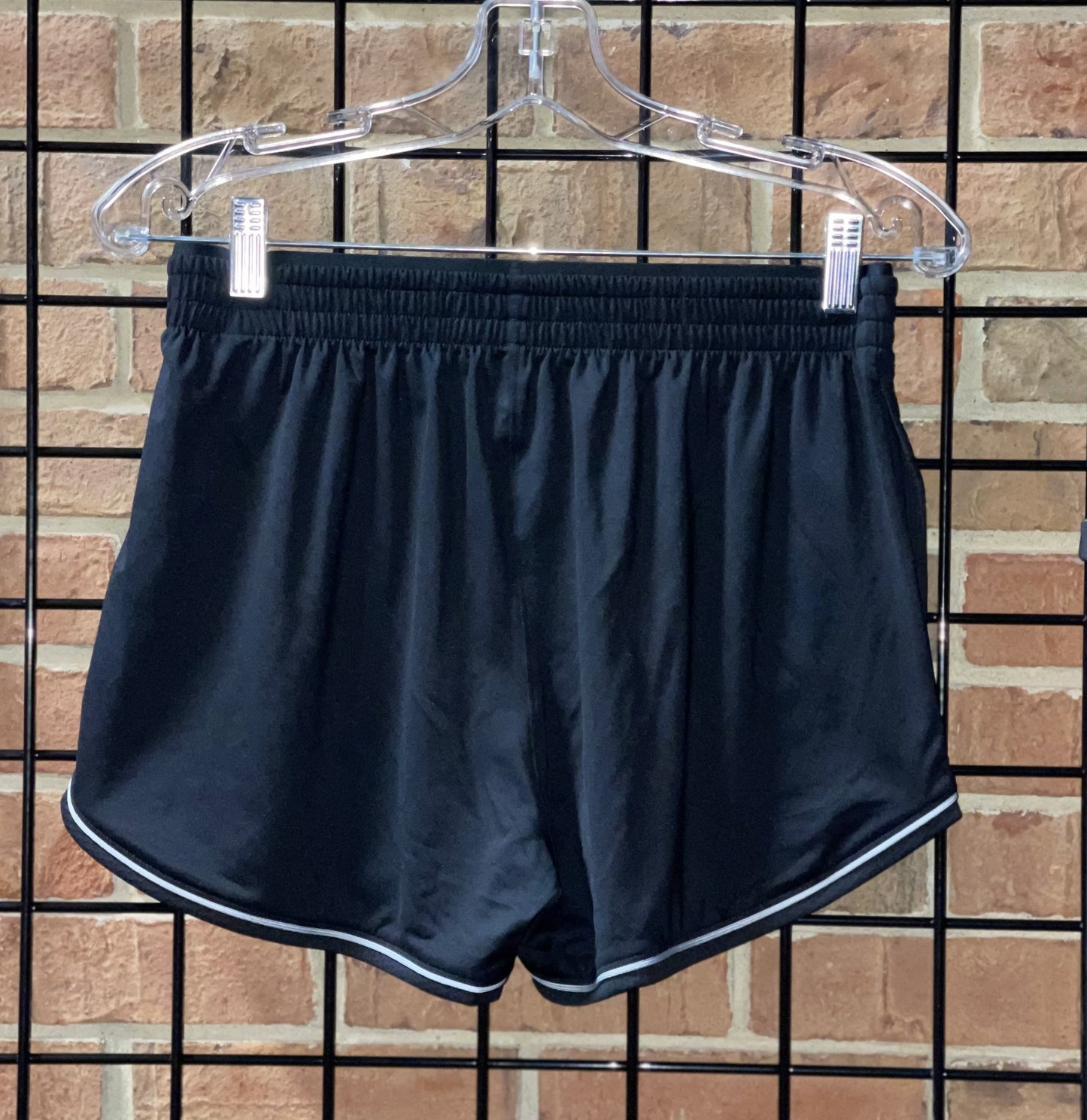 UA Women's Knit Short-Black (Grey Stripe)