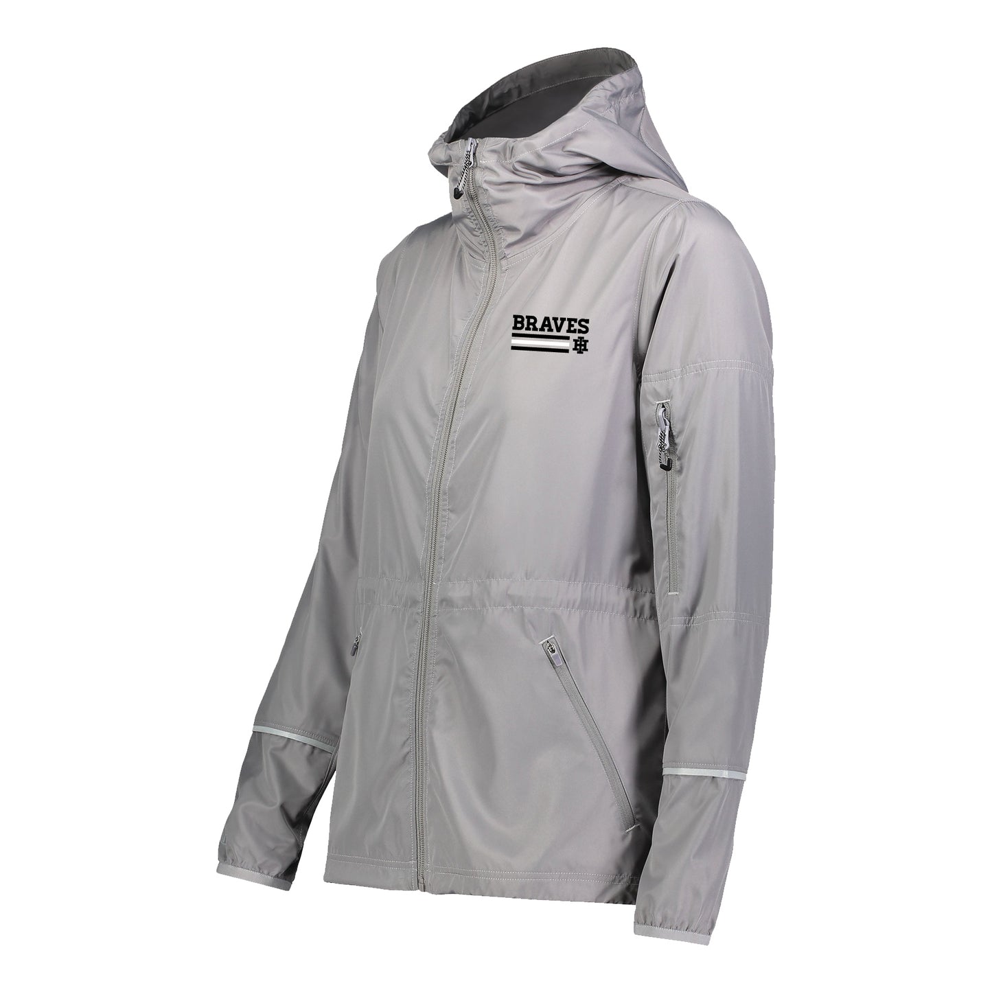 Holloway Women's Full Zip Packable Jacket - Athletic Gray