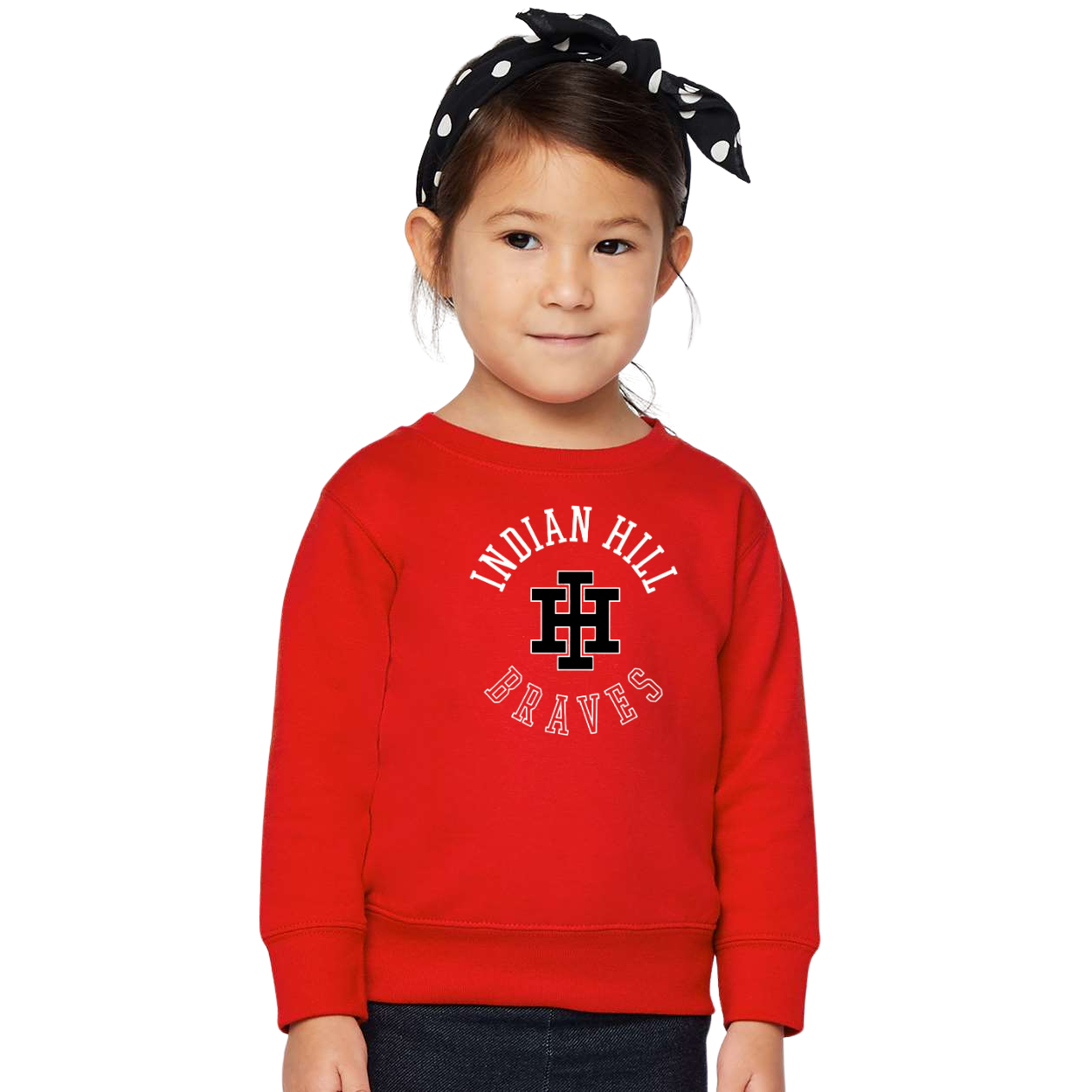 Rabbit Skins Toddler Crewneck Sweatshirt - Red