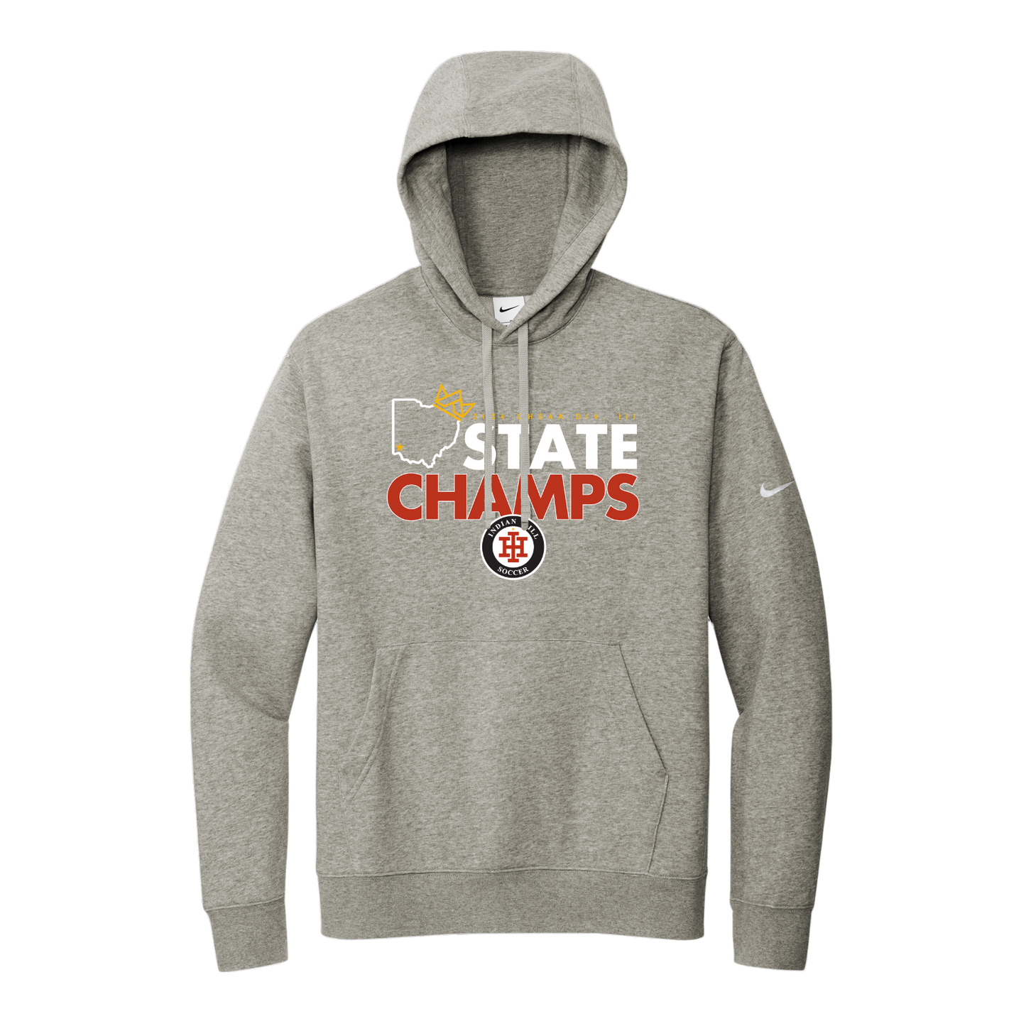 Nike Adult Soccer State Champ Hoodie - Dark Heather Grey