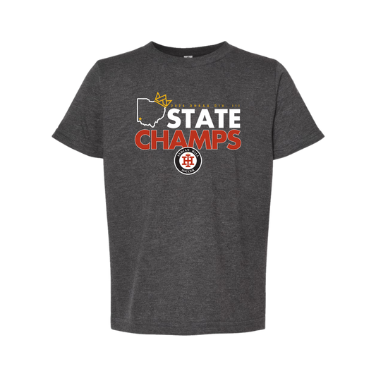 Tultex Youth Soccer State Champ Tee - Heather Charcoal