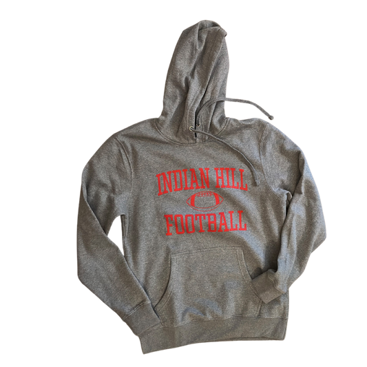 District Adult Football Hoodie-Grey Frost