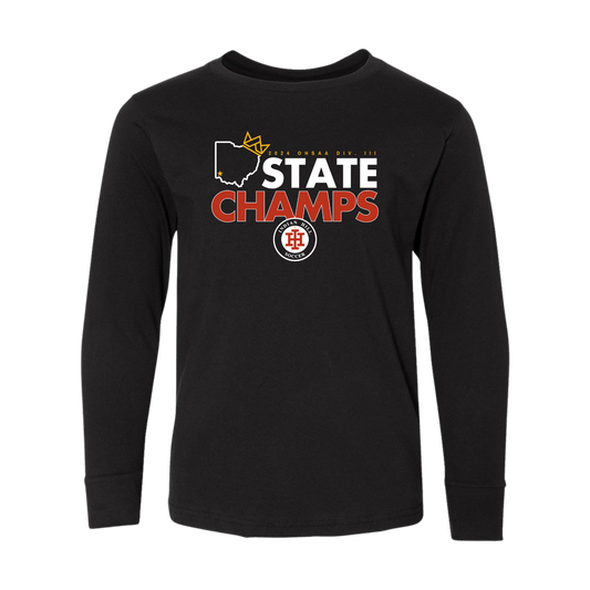 LAT Youth Soccer Champs Long Sleeve Tee - Black