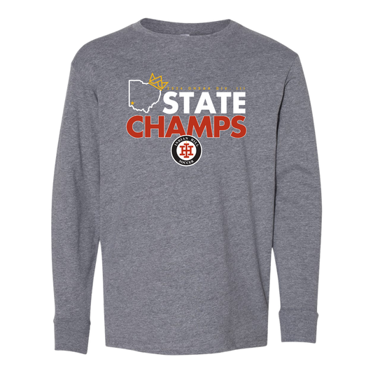 LAT Youth Soccer Champs Long Sleeve Tee - Granite Heather