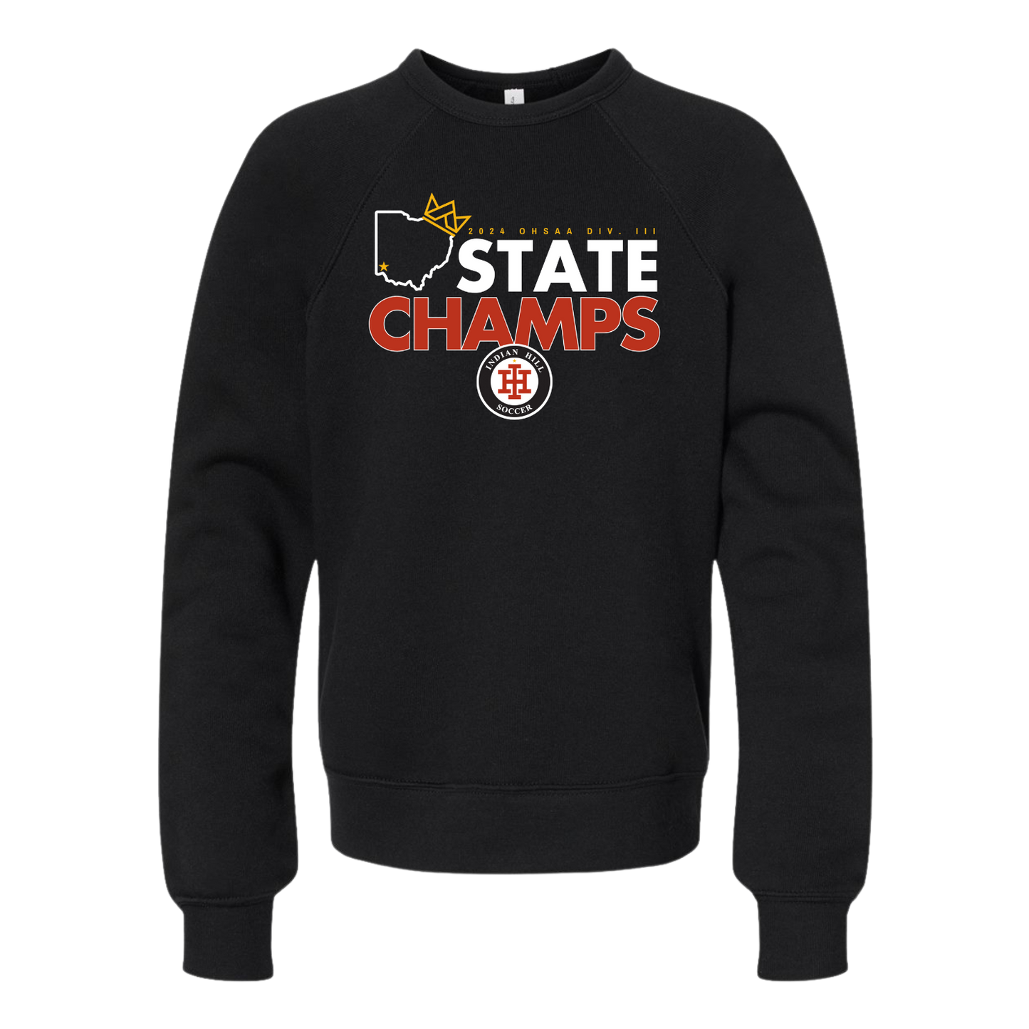 Bella + Canvas Adult Soccer Champs Crewneck - Black