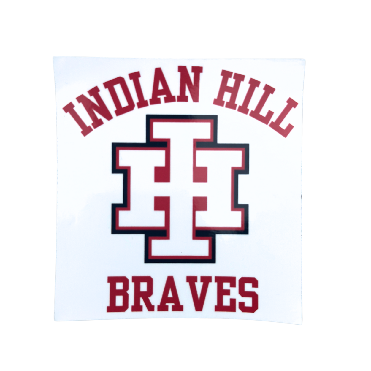 Sticker - White Square Indian Hill IH Braves