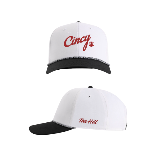 Cincy Hat: Two Tone Mid-Crown Rope Hat