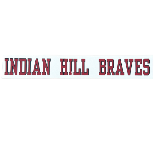 Decal - INDIAN HILL BRAVES Horizontal Die Cut