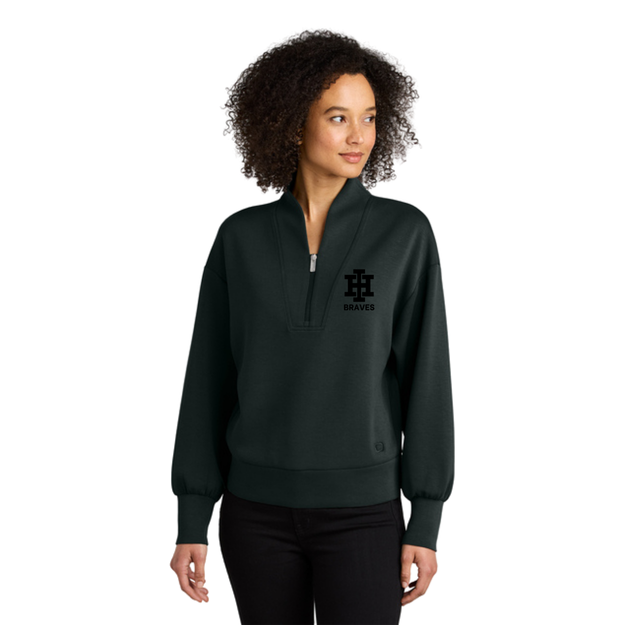 Ogio Women's 1/4 Zip (Black/Black Logo)
