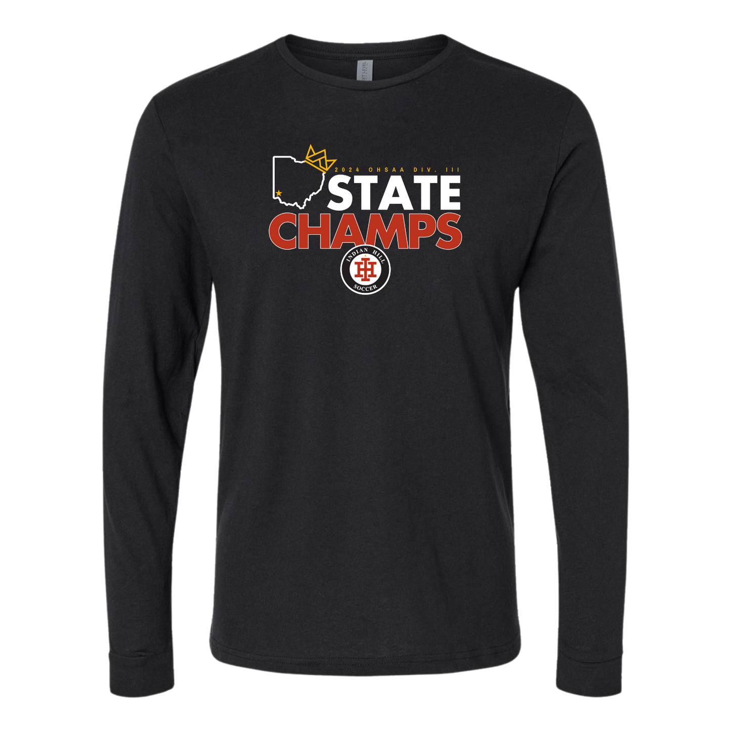 Soccer Next Level Adult Long Sleeve Tee - Black