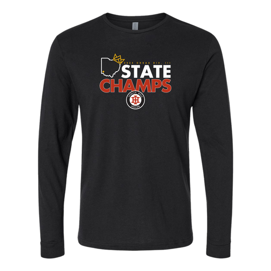 Soccer Next Level Adult Long Sleeve Tee - Black