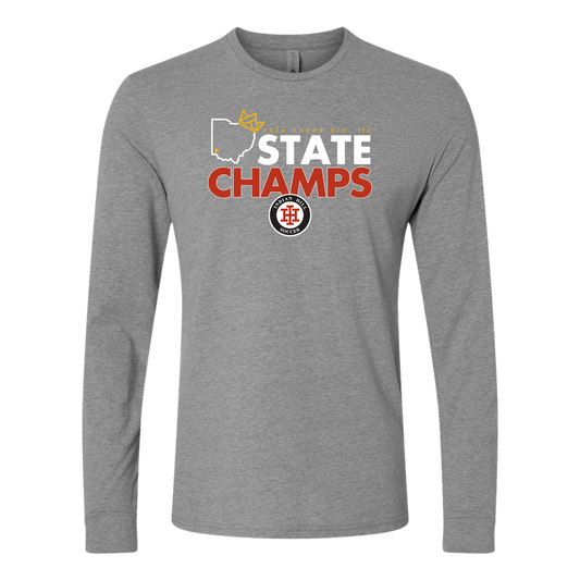 Soccer Next Level Adult Long Sleeve Tee - Dk Heather Grey