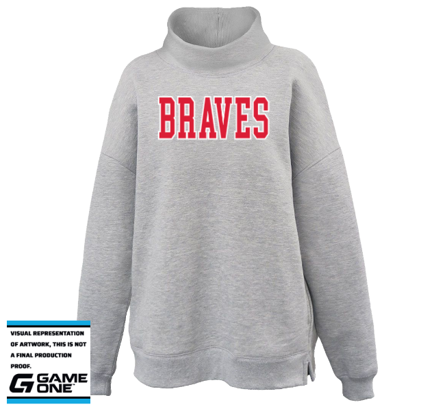 Cheer: Youth Braves Juliet Mock Neck Sweatshirt