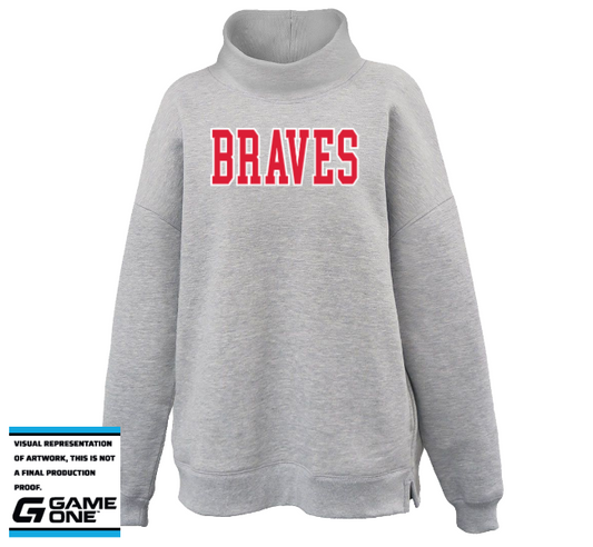 Cheer: Youth Braves Juliet Mock Neck Sweatshirt