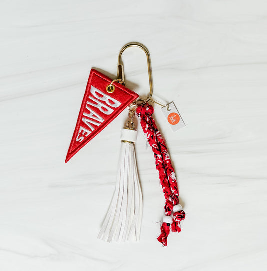 Indian Hill Embroidered Pennant Bag Charm