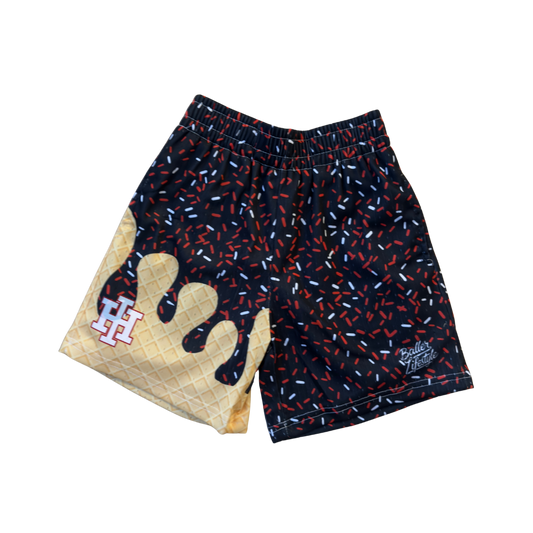 Baller Lifestyle Youth Ice Cream Shorts - Black and Red