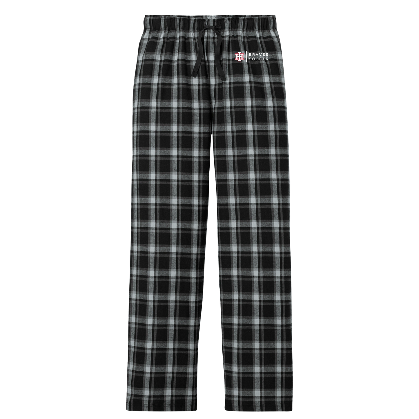 Adult District Black Plaid Flannel Pant - Soccer