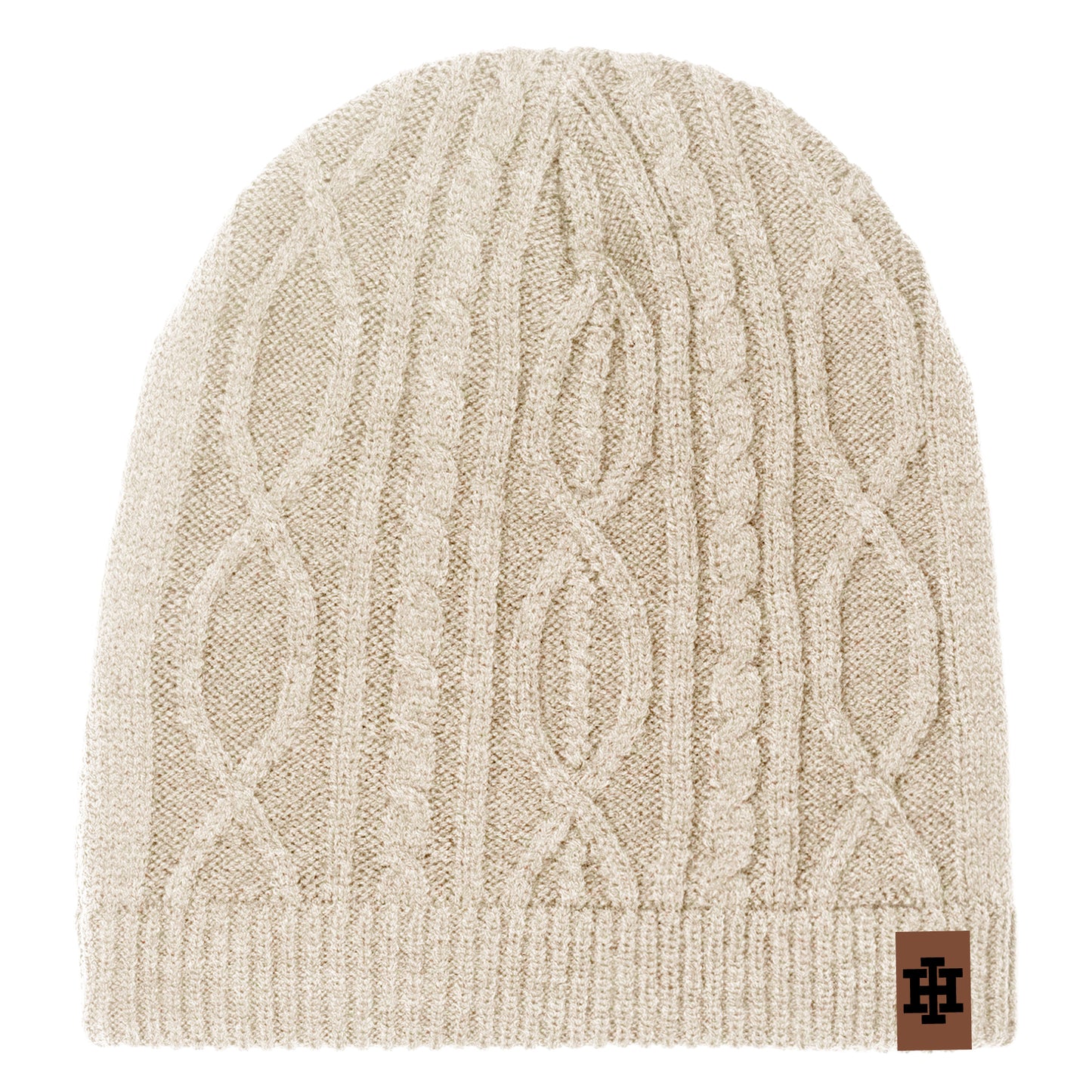 Ouray Cableknit Slouch Beanie - Ivory