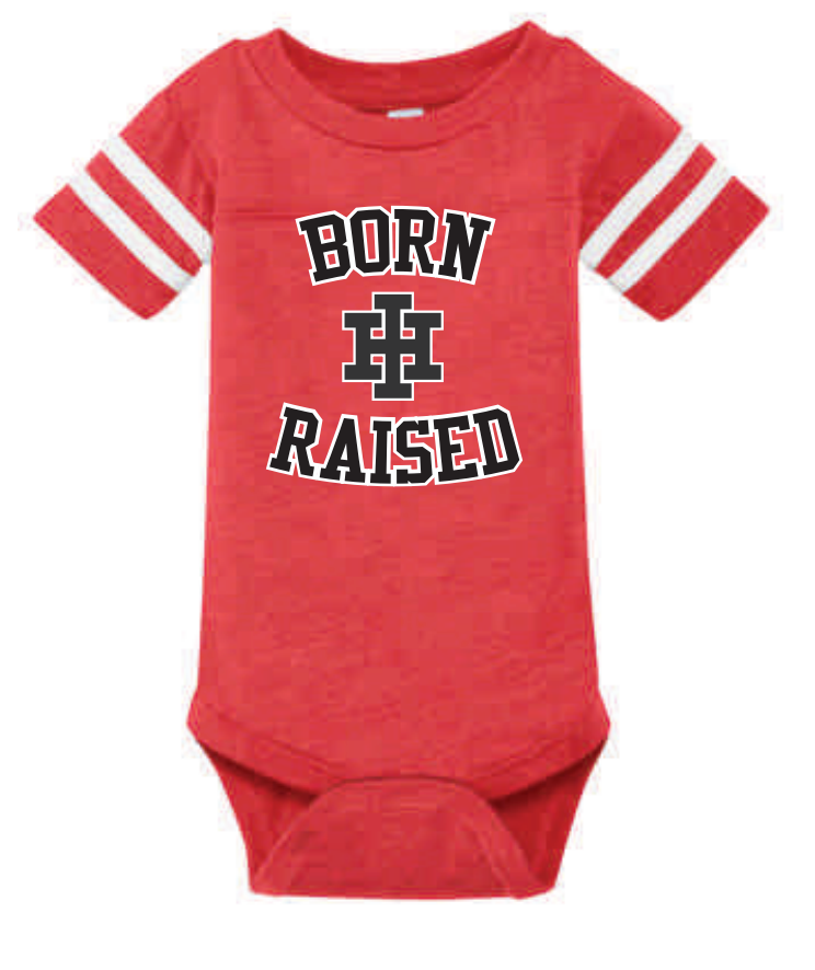 Rabbit Skins Infant Football Jersey Onsie - Red